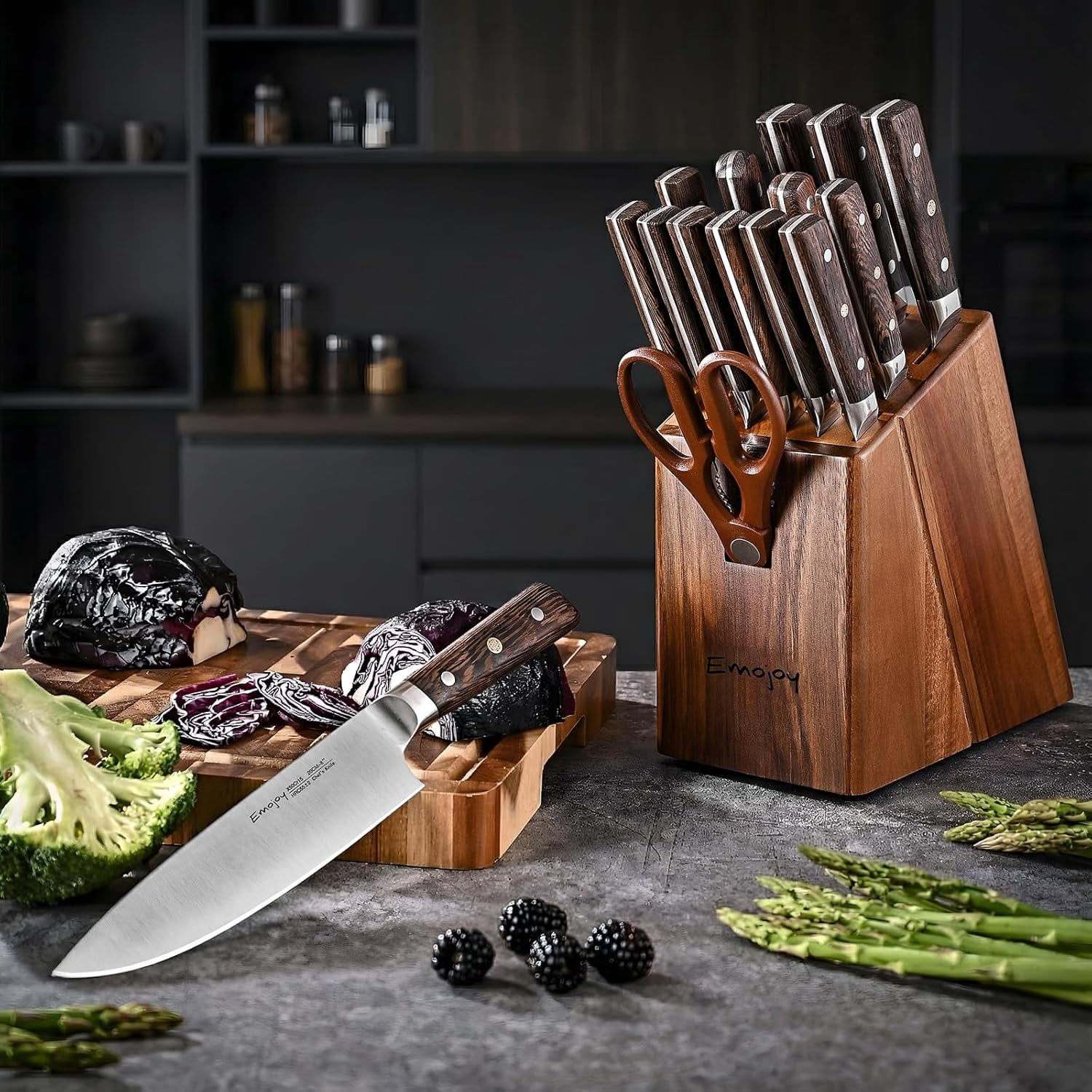 Ginsu Gourmet Chikara Series Forged 8-Piece Japanese Steel Knife