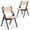 Beige,Walnut Brown, variant on Accent Chairs Wood Folding Chairs, Foldable Chairs Wooden Indoor Stackable Dining Chairs for Kitchen & Dining Room Chair Woven Seat & Webbing Back, Dining Chair Set of 2,Fabric Accent Chairs