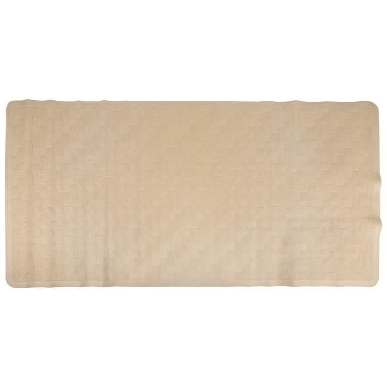 Extra Long Rubber Bath Mat: 18 x 36 Large Non-Slip Bath Mat