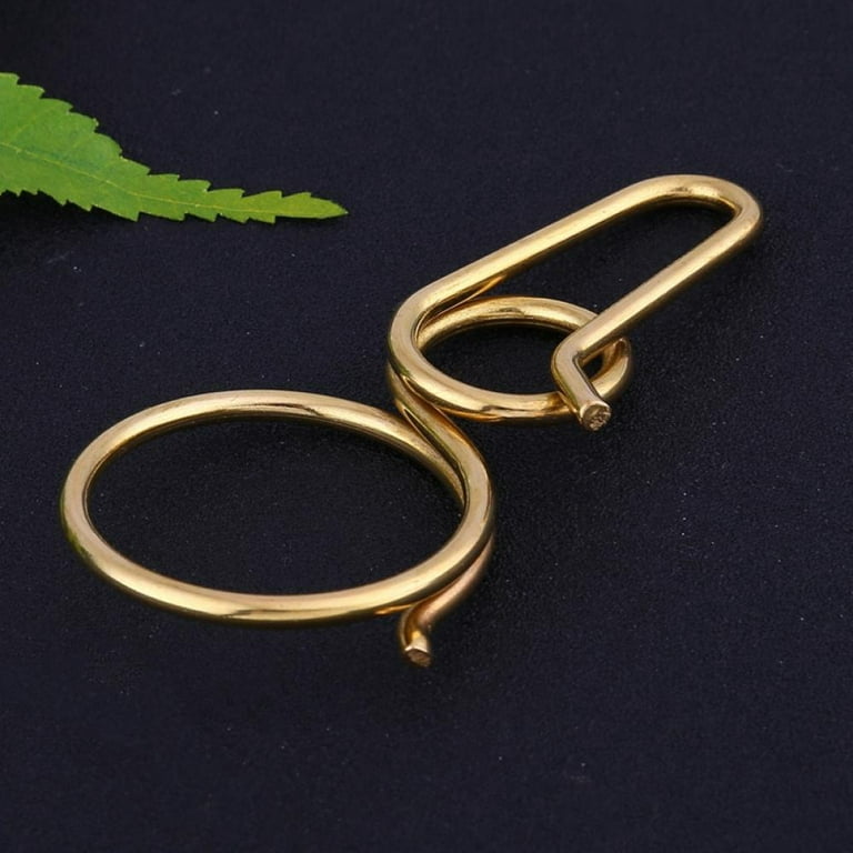 large brass o ring keychain