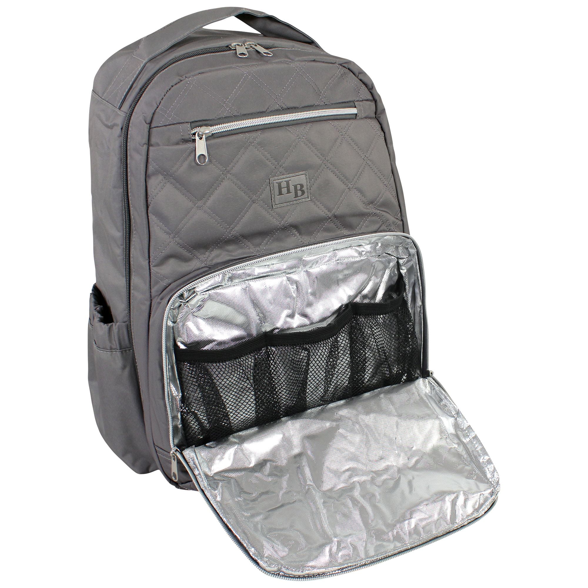 Hudson Baby Premium Diaper Bag Backpack and Changing Pad, Charcoal, One Size