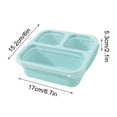 thumbnail image 3 of Coollooc Bento Box, 3 Compartments Meal Prep Containers Reusable Lunch Containers, Food Storage Containers With Lids, Stackable Snack Boxes for Work, and Travel(Green), 3 of 9