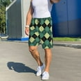 thumbnail image 6 of Sikiie Green Squares Mens Pajama Shorts, Lightweight Lounge Pant with Pockets Soft Sleep Pj Shorts for Men, 6 of 6