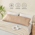thumbnail image 5 of DISEN Body Pillow Case Cover, Rayon Made from Bamboo, Cooling Body Pillow Cover for Hot Sleepers and Night Sweats, Breathable & Silky Soft Full Long Pillow Case (Taupe, 20x54 Inches), 5 of 8