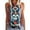 Blue, variant on Ruyang Womens Casual Crewneck Sleeveless Print Tank Tops Summer Casual Loose Fit Basic T Shirts Beach Blouse Women Top Loose