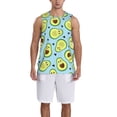 thumbnail image 4 of Gaeub Avocado and Hearts Men's Mesh Basketball Jersey, Quick-Drying Sleeveless Top S-4XL, Loose Muscle Tank Top -Medium, 4 of 9