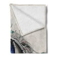 thumbnail image 2 of Eye Soft Flannel Fleece Throw Blanket, Futuristic Style a Mechanic Sight in Direct Eye Contact Science and Engineering, Cozy Plush for Indoor and Outdoor Use, 50" x 60", Beige Navy Blue, by Ambesonne, 2 of 5