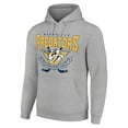 thumbnail image 2 of Men's Starter Heather Gray Nashville Predators Team Logo Graphic Fleece Tri-Blend Pullover Hoodie, 2 of 3