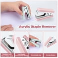 thumbnail image 3 of Uxcell Acrylic Staple Remover, 2 Pcs Heavy Duty Staple Puller Removal Tool with Lock, Pink, 3 of 6