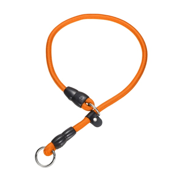 Uxcell Dog Slip Collar No Pull Training Collar Adjustable Stopper L-26" Orange