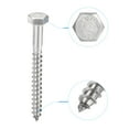 thumbnail image 3 of Uxcell M6 x 60mm 304 Stainless Steel Hex Lag Screws for Wood 10 Pack, 3 of 5