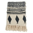 thumbnail image 2 of Saro Lifestyle Geometric Print & Fringed Cotton Throw Blanket Saffron, 2 of 5