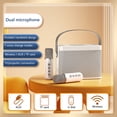 thumbnail image 4 of Micrófono Juego de altavoces Cambio de voz Máquina de karaoke compatible con Bluetooth (Blanco), 4 of 9