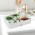 thumbnail image 6 of Coconut Jujube Tree Elegant PU Leather Jewelry Organizer Box with Removable Compartment - Portable Earring Organizer, 6 of 6