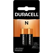 Duracell N 1.5V Alkaline Battery 2 Ct Pack | 1.5 Volt Alkaline Battery | Electronics Battery | Duracell Batteries | Long-Lasting Power for Medical Devices, Key Fobs, GPS Trackers, and More
