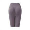 thumbnail image 5 of Miluxas Biker Shorts Women with Pockets - 5" High Waisted Soft Workout Shorts for Gym Yoga Athletic Purple 4-6(S), 5 of 6