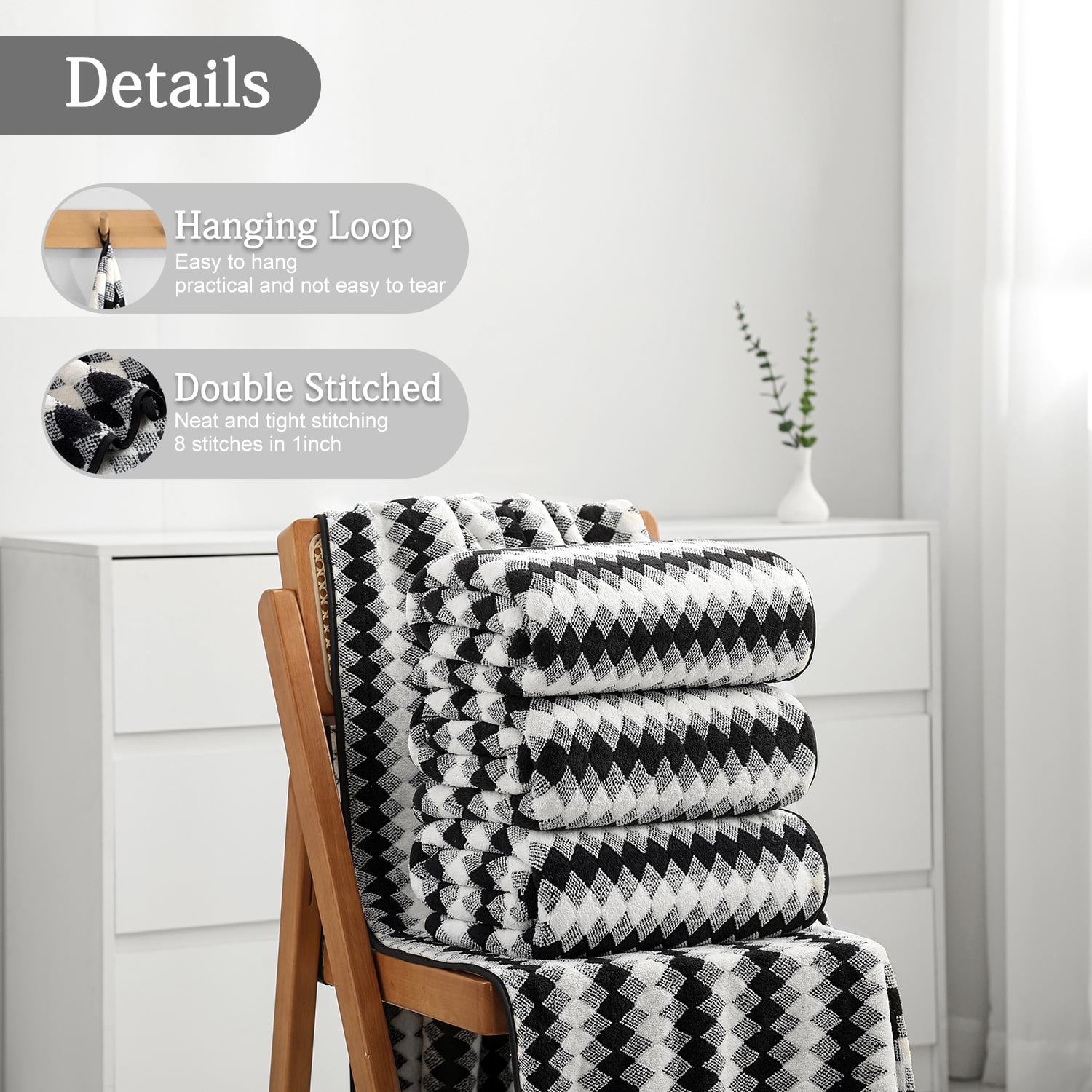 Smuge 4 Pack Bath Towels Extra Large 35"x 70"Highly Absorbent Quick Dry Bath Towels Oversized Microfiber Bath Sheets Soft Luxurious Towels for Bathroom Kitchen Spa Hotel Gym (Black)