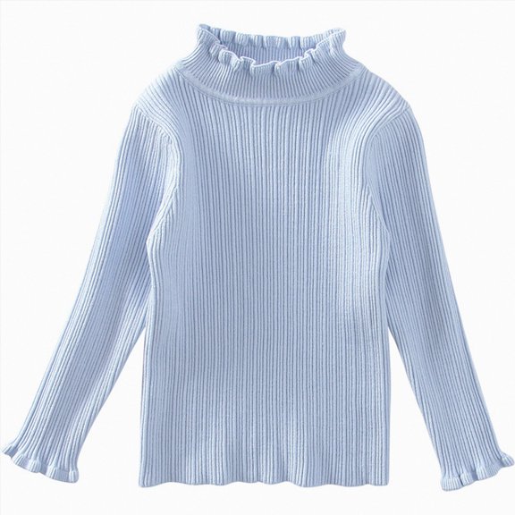 Ymyiu School Sweater for Girls Toddler Baby Boy Girl Sweater Long Sleeve Knit Pullover Tops Fall/Winter Clothes Size 6-7 Years(Light Blue, 6-7 Years)