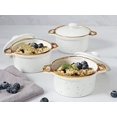 thumbnail image 6 of 4 oz Shallow Creme Brulee Ramekins & 6 oz Casserole Dish with Lid - Perfect for Individual Servings, Versatile, Microwave and Oven Safe, Stylish Design, Durable Construction, 6 of 7