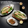 thumbnail image 2 of OIUR Stainless Steel Roasting Pan with Handles Oval Grilled Fish Pan Multifunctional Baking Pan for Grilled Fish Turkey Lasagna, 2 of 6