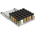 thumbnail image 4 of HOLDN’ STORAGE Pull-Out Cabinet Spice Rack Organizer, Heavy-Duty Chrome Metal, 12 ⅜ W x 10 ½ D x 2 ¾ H Inch, 4 of 5