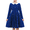 Blue, variant on Girls Dress Glitter Golden Star White Collar Casual Warm Winter 8 Years