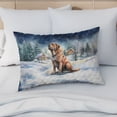 thumbnail image 4 of Hello Winter Mastiff Welcome Snowy Night Watercolor Vintage Quilt Pillowcase Mastiffs Dog Lover Gifts Idea Throw Pillow Cover Bed Home Decor - 01011, 4 of 5