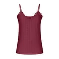 thumbnail image 6 of QUINDOS Tank Tops for Women under $5 Summer Wine Basic Fashion Sleeveless Color V-Neck Blouse Womens Camisoles Plus Size, 6 of 6