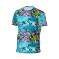 thumbnail image 6 of Wukai Corals and Tropical Fish Print Men's Short-Sleeved Mesh T-Shirt,Quick-Dry Short Sleeve Workout T-Shirt-X-Small, 6 of 8