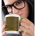 thumbnail image 2 of 3drose, Gold and Black Vertical Stripes, 15oz Two-tone Green Mug, 2 of 6