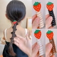 thumbnail image 1 of Ligas para el cabello tipo teléfono - cuerdas elásticas elásticas, diadema de fibra de poliéster para mujer, accesorios para el pelo monos de 6,7 cm, 1 of 2
