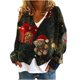 thumbnail image 2 of Chaqueta informal de manga larga sin capucha para mujer, cárdigan estampado a la moda, chaqueta informal de moda, camiseta de manga larga con cuello en V, chaqueta informal de manga larga con capucha,, 2 of 5