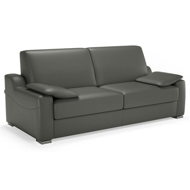 Casabianca Modern Landmark Leather Italian Queen size Frame Sofa Bed in