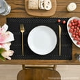 thumbnail image 2 of Sm:)e Black Farmhouse Woven Hollow Placemats, Boho Placemats 12x18 Inch, Dining Kitchen Home Decor, 2 of 6