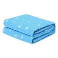 thumbnail image 2 of Tapis d'Incontinence Lavable Réutilisable à 4 Couches TPU Imperméable Matelas Pliable Antidérapant Bleu Fleur2, 2 of 9
