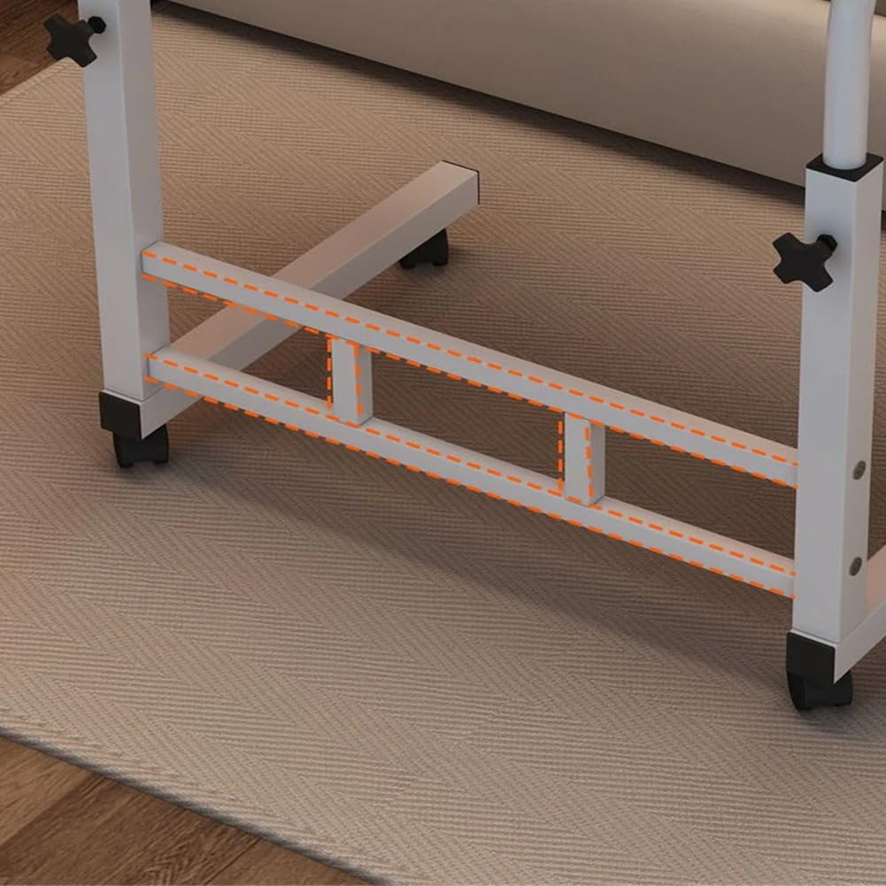 Standing Desk Adjustable Height, Mobile Stand Up Desk with Wheels, Small Computer Desk Rolling Desks, Portable Laptop Desk Home Office Desks for Work Home Office