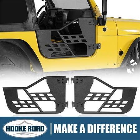 Hooke Road Fits 1997-2006 Jeep Wrangler TJ Offroad Tubular Door Guards Left and Right Side