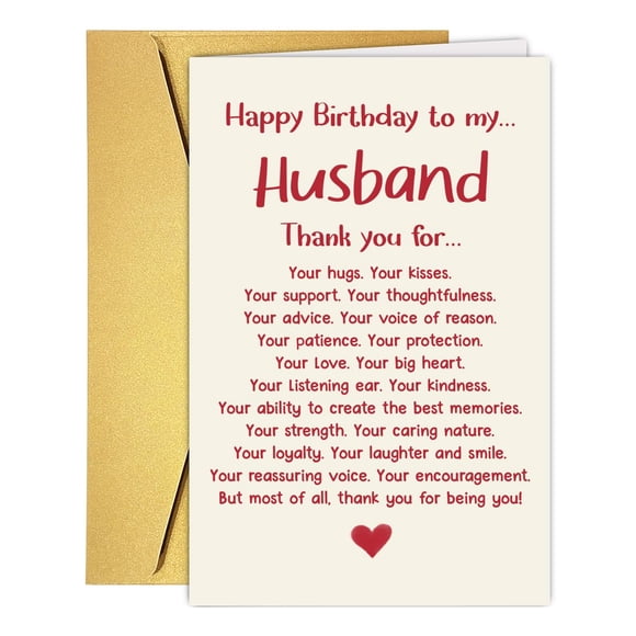 Tarjeta de Cumpleaños Romántica para Esposo GVMGVM