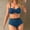 *Navy, variant on Women's Slim Fit Solid Color Two Piece Surf Set ,Sporty Casual Swimsuit Black,Womens Plus S