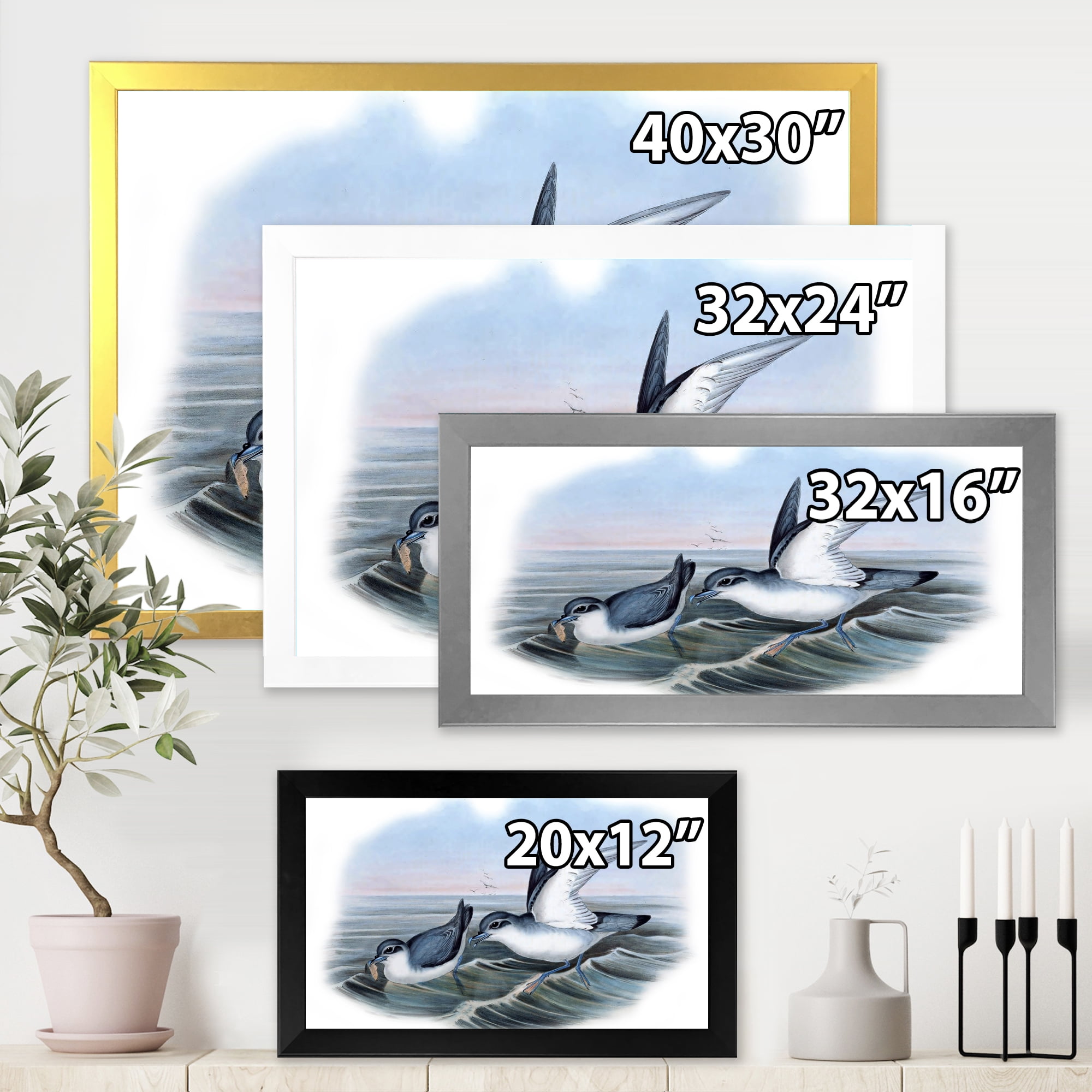 Designart 'Ancient Bird Life X' Traditional Framed Art Print