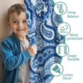 thumbnail image 3 of Blackout Kids Curtains,Blue Paisley Pattern Childrens Insulated Curtains Set Of 2,Bedroom Essentials,Toddler Room Decor 42x54in(106x137cm), 3 of 5