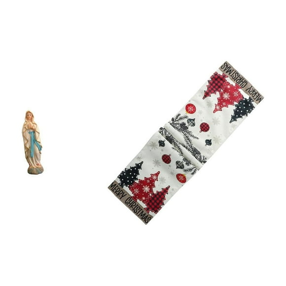 Camino De Mesa Navideño De La Virgen María Lutero, Estatua Decorativa De Resina Para Las Fiestas De Invierno, Figura De Jesús Para Decoración De Oficina O Casa De Campo, Bufanda Reutilizable