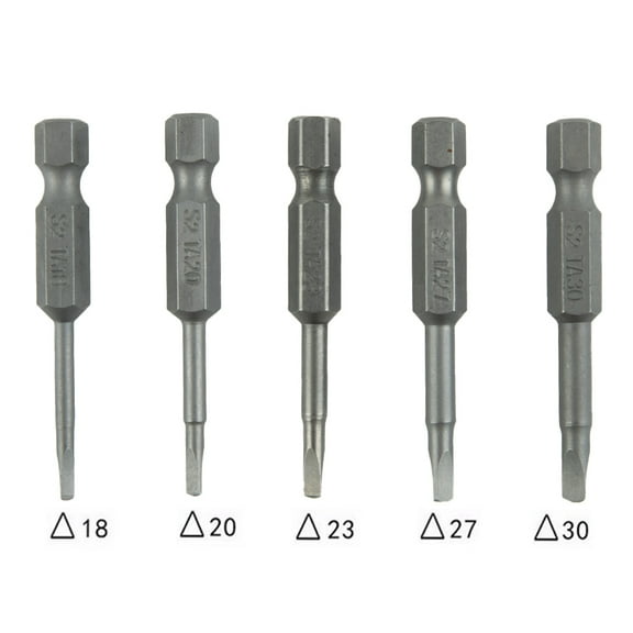 5Pcs Magnetic Triangle Head Screwdriver Bits 1/4" Hex Shank Electric Tools
