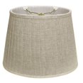 thumbnail image 1 of Cloth & Wire SI80160 Slant Linen Oval Side Pleat Softback Lampshade with Washer Fitter, Oatmeal, 1 of 4