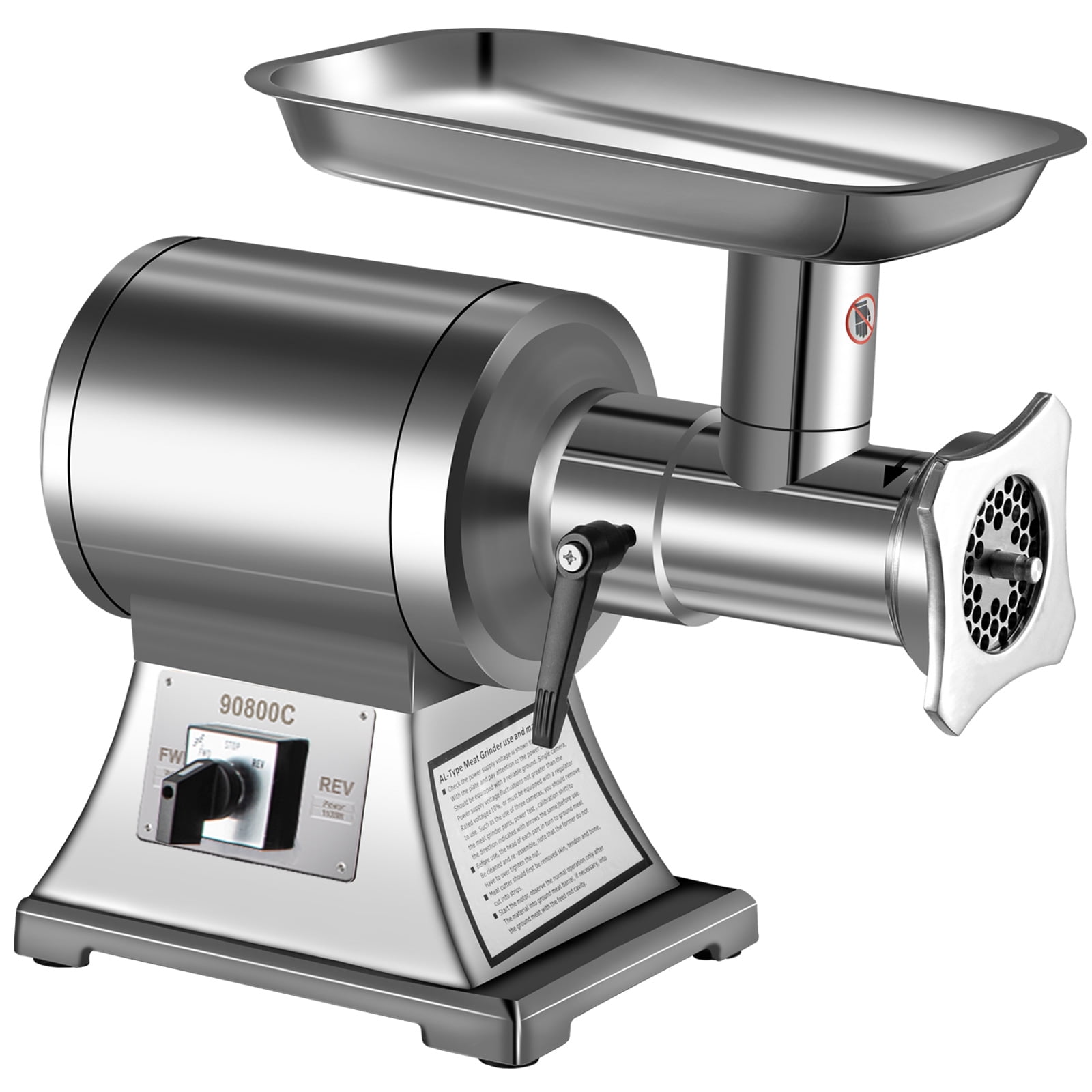 Happybuy 110V Commercial Meat Grinder 550Lbs/hour 1100W 190 PRM Sausage  Stuffer Maker 1.5 HP Stainless