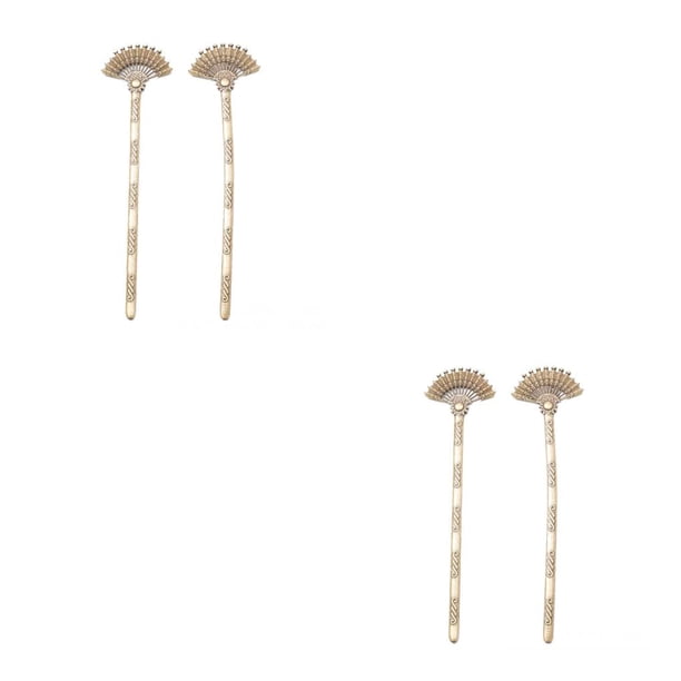 Minnieouse Palillos de pelo Vintage Charm Marker colgante DIY Chignon herramientas de estilismo accesorio de joyería regalos de Cosplay para Bronce antiguo 2piezas