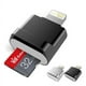 thumbnail image 1 of Lector de tarjetas TF Plug & Play, adaptador Lightning a MicroSD, sin necesidad de controlador para iPhone 6/6s/6plus/7/7plus/8/x, USB/OTG/Lightning 2 en 1, 1 of 2