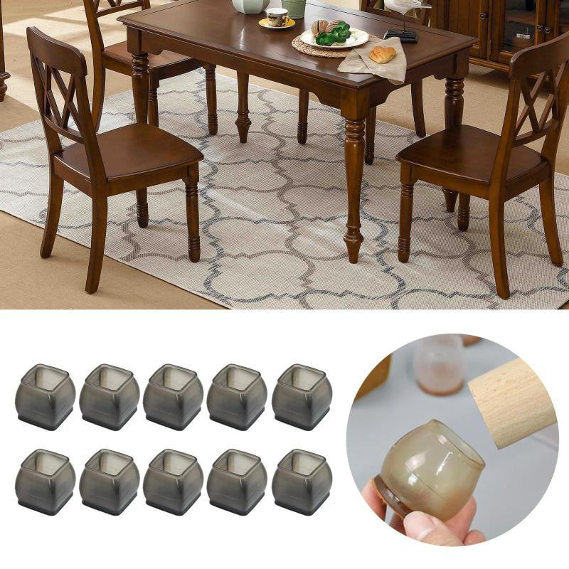 Details about   10x Chair Leg Floor Protectors with Felt Furniture Pads Chair Feet Caps Tips 