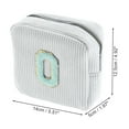 thumbnail image 2 of Unique Bargains 1 Pc Letter O Pattern Makeup Bag for Travel White Corduroy, 2 of 6