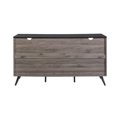thumbnail image 5 of Walker Edison Modern Sliding Slat Door Sideboard, Ebony and Slate Grey, 5 of 10